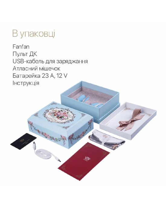 Смартвібратор для пар Zalo Fanfan set Royal Blue, пульт ДК
