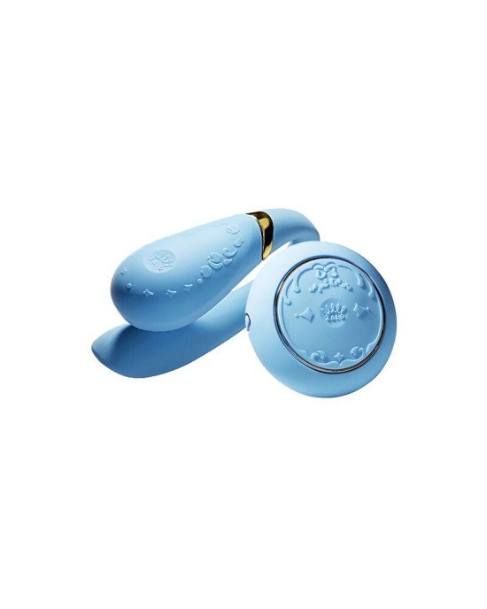 Смартвібратор для пар Zalo Fanfan set Royal Blue, пульт ДК
