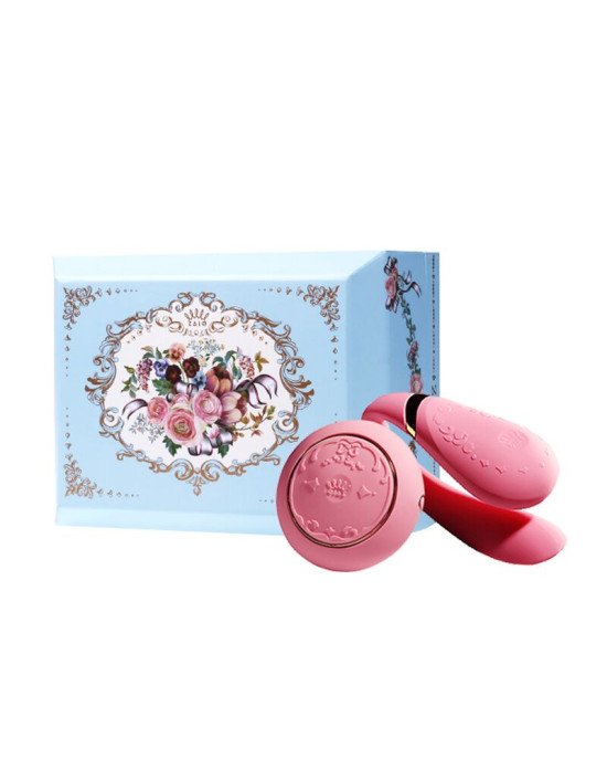 Смартвібратор для пар Zalo Fanfan set Rouge Pink, пульт ДК