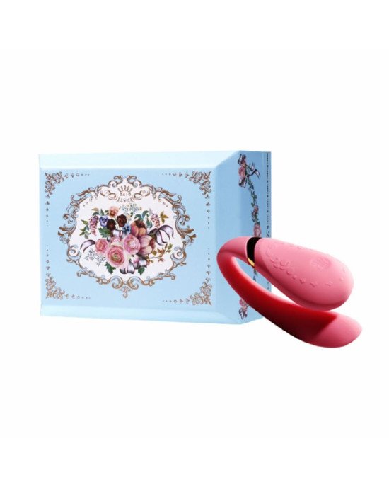 Смартвібратор для пар Zalo Fanfan set Rouge Pink, пульт ДК