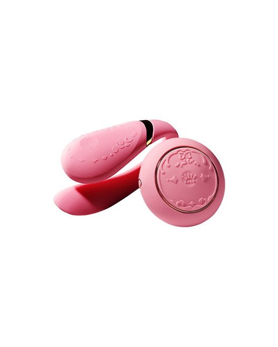 Смартвібратор для пар Zalo Fanfan set Rouge Pink, пульт ДК