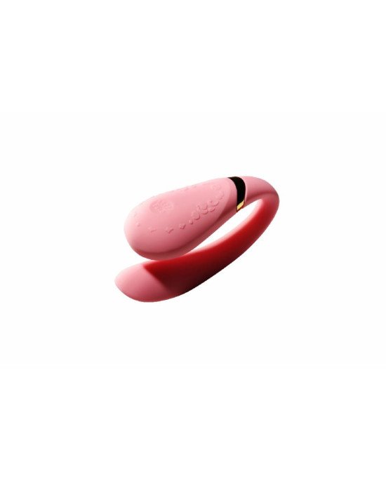 Смартвібратор для пар Zalo Fanfan set Rouge Pink, пульт ДК
