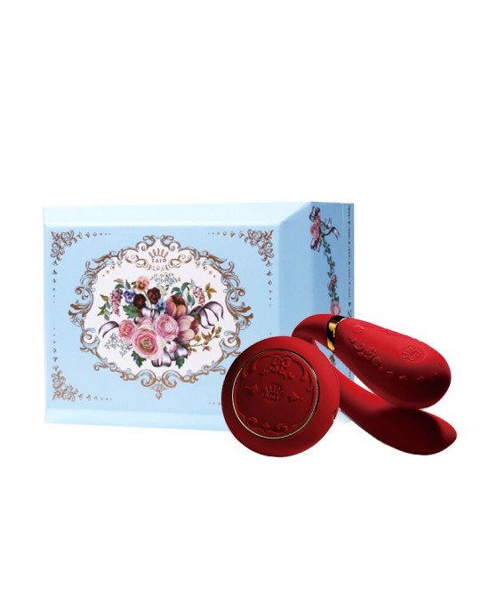 Смартвібратор для пар Zalo Fanfan set Bright Red, пульт ДК Смартвібратор для пар Zalo Fanfan set Bright Red, пульт ДК