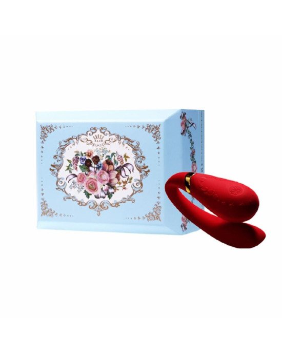 Смартвібратор для пар Zalo Fanfan set Bright Red, пульт ДК Смартвібратор для пар Zalo Fanfan set Bright Red, пульт ДК