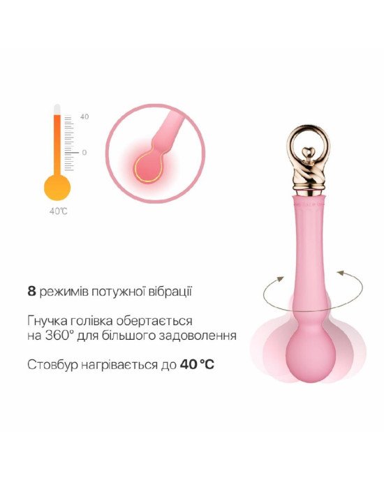 Вібромасажер із підігрівом Zalo Sweet Magic - Confidence Wand Fairy Pink Вібромасажер із підігрівом Zalo Sweet Magic - Confidence Wand Fairy Pink