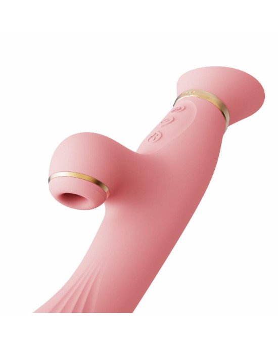 Вібратор з підігрівом та вакуумною стимуляцією клітора Zalo - ROSE Vibrator Strawberry Pink Вібратор з підігрівом та вакуумною стимуляцією клітора Zalo - ROSE Vibrator Strawberry Pink
