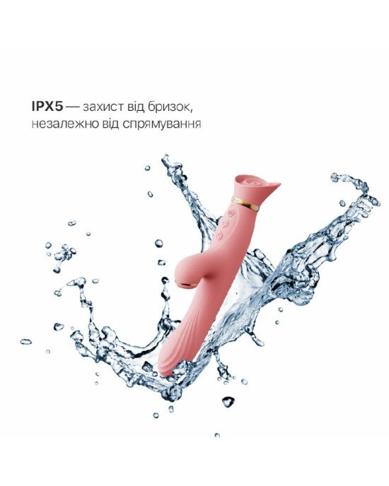 Вібратор з підігрівом та вакуумною стимуляцією клітора Zalo - ROSE Vibrator Strawberry Pink Вібратор з підігрівом та вакуумною стимуляцією клітора Zalo - ROSE Vibrator Strawberry Pink