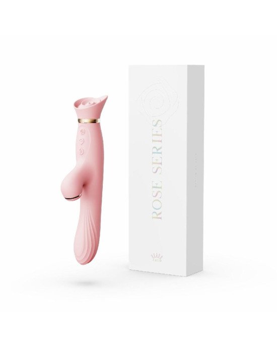 Вібратор з підігрівом та вакуумною стимуляцією клітора Zalo - ROSE Vibrator Strawberry Pink Вібратор з підігрівом та вакуумною стимуляцією клітора Zalo - ROSE Vibrator Strawberry Pink