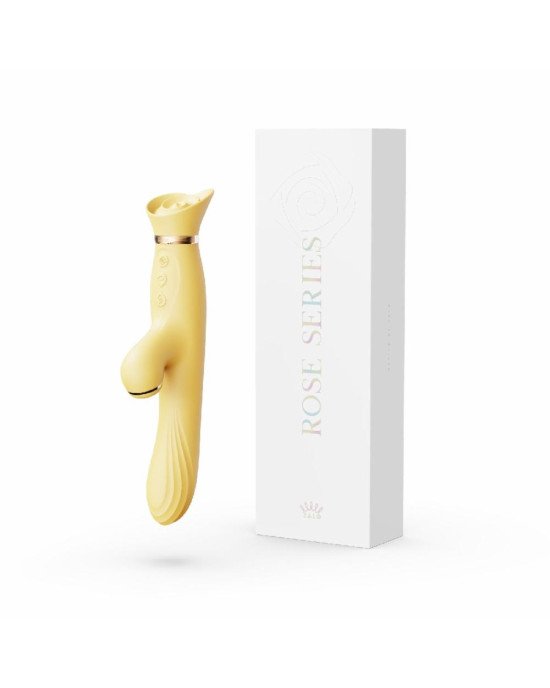 Вібратор з підігрівом та вакуумною стимуляцією клітора Zalo - ROSE Vibrator Lemon Yellow Вібратор з підігрівом та вакуумною стимуляцією клітора Zalo - ROSE Vibrator Lemon Yellow