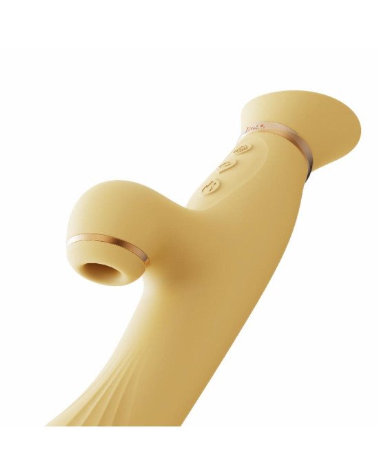 Вібратор з підігрівом та вакуумною стимуляцією клітора Zalo - ROSE Vibrator Lemon Yellow Вібратор з підігрівом та вакуумною стимуляцією клітора Zalo - ROSE Vibrator Lemon Yellow