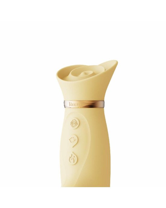 Вібратор з підігрівом та вакуумною стимуляцією клітора Zalo - ROSE Vibrator Lemon Yellow Вібратор з підігрівом та вакуумною стимуляцією клітора Zalo - ROSE Vibrator Lemon Yellow