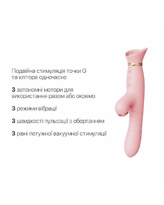Пульсатор-вібратор із вакуумною стимуляцією клітора Zalo - ROSE Thruster Strawberry Pink Пульсатор-вібратор із вакуумною стимуляцією клітора Zalo - ROSE Thruster Strawberry Pink