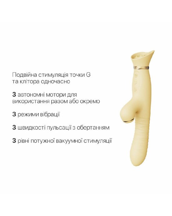 Пульсатор-вібратор із вакуумною стимуляцією клітора Zalo - ROSE Thruster Lemon Yellow Пульсатор-вібратор із вакуумною стимуляцією клітора Zalo - ROSE Thruster Lemon Yellow