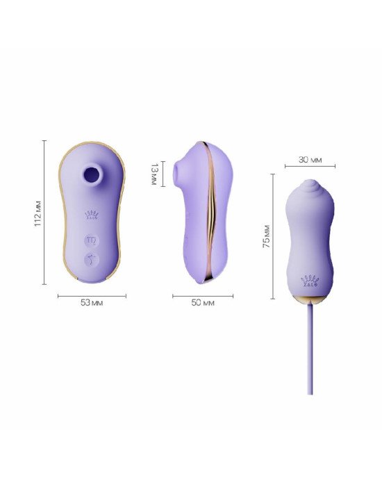 Набір 2в1 Zalo — UNICORN Violet, віброяйце + вакуумний стимулятор Набір 2в1 Zalo — UNICORN Violet, віброяйце + вакуумний стимулятор