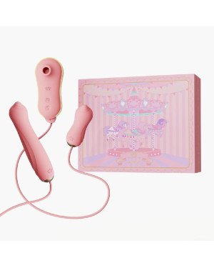 Набір 3в1 Zalo — UNICORN Set Pink, віброяйце, пульсатор, вакуумний стимулятор