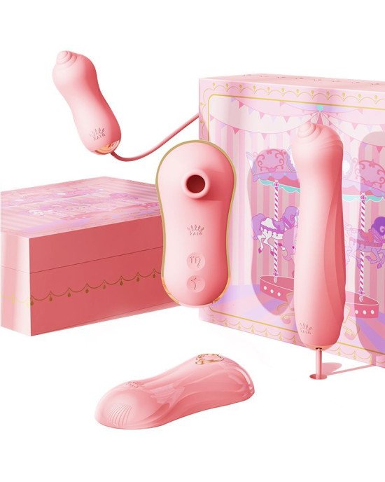 Набір 3в1 Zalo — UNICORN Set Pink, віброяйце, пульсатор, вакуумний стимулятор Набір 3в1 Zalo — UNICORN Set Pink, віброяйце, пульсатор, вакуумний стимулятор