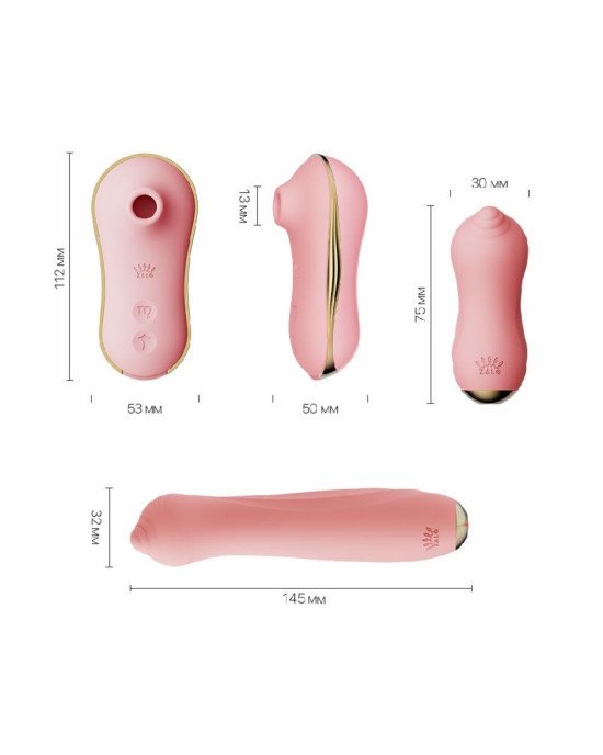 Набір 3в1 Zalo — UNICORN Set Pink, віброяйце, пульсатор, вакуумний стимулятор Набір 3в1 Zalo — UNICORN Set Pink, віброяйце, пульсатор, вакуумний стимулятор