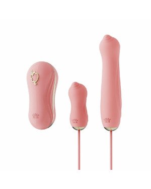 Набір 3в1 Zalo — UNICORN Set Pink, віброяйце, пульсатор, вакуумний стимулятор
