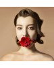 Розкішний кляп у вигляді троянди Zalo - Rose Ball Gag, подвійне використання Розкішний кляп у вигляді троянди Zalo - Rose Ball Gag, подвійне використання