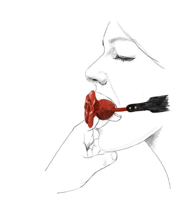 Розкішний кляп у вигляді троянди Zalo - Rose Ball Gag, подвійне використання Розкішний кляп у вигляді троянди Zalo - Rose Ball Gag, подвійне використання