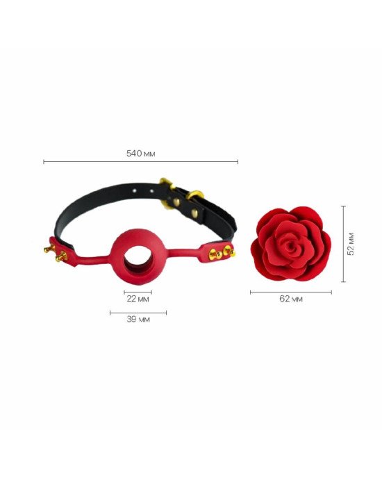Розкішний кляп у вигляді троянди Zalo - Rose Ball Gag, подвійне використання Розкішний кляп у вигляді троянди Zalo - Rose Ball Gag, подвійне використання