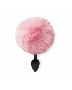 Силіконова анальна пробка М Art of Sex - Silicone Bunny Tails Butt plug, колір Рожевий, діаметр 3,5