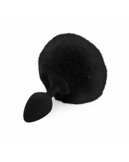 Силіконова анальна пробка М Art of Sex - Silicone Bunny Tails Butt plug, колір Чорний, діаметр 3,5 с Силіконова анальна пробка М Art of Sex - Silicone Bunny Tails Butt plug, колір Чорний, діаметр 3,5 с