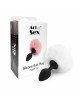Силіконова анальна пробка М Art of Sex - Silicone Bunny Tails Butt plug, колір Білий, діаметр 3,5 см
