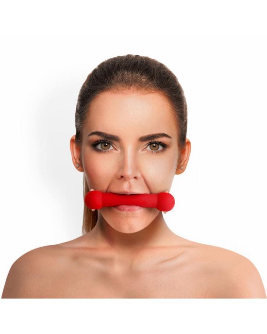 Кляп Палиця, силікон та натуральна шкіра, Art of Sex - Gag Stick Silicon, Червоний Кляп Палиця, силікон та натуральна шкіра, Art of Sex - Gag Stick Silicon, Червоний