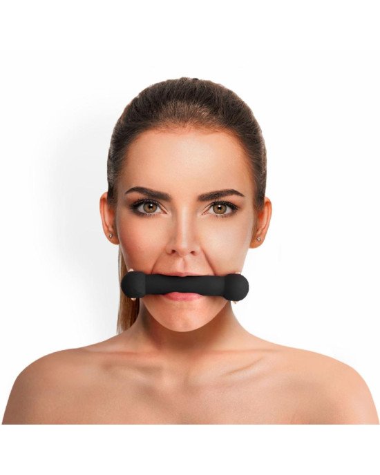 Кляп Палиця, силікон та натуральна шкіра, Art of Sex - Gag Stick Silicon, Чорний Кляп Палиця, силікон та натуральна шкіра, Art of Sex - Gag Stick Silicon, Чорний