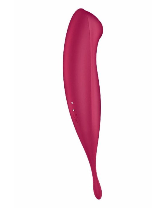 Смарт-вібратор для клітора з вакуумною стимуляцією Satisfyer Twirling Pro+ dark red Смарт-вібратор для клітора з вакуумною стимуляцією Satisfyer Twirling Pro+ dark red