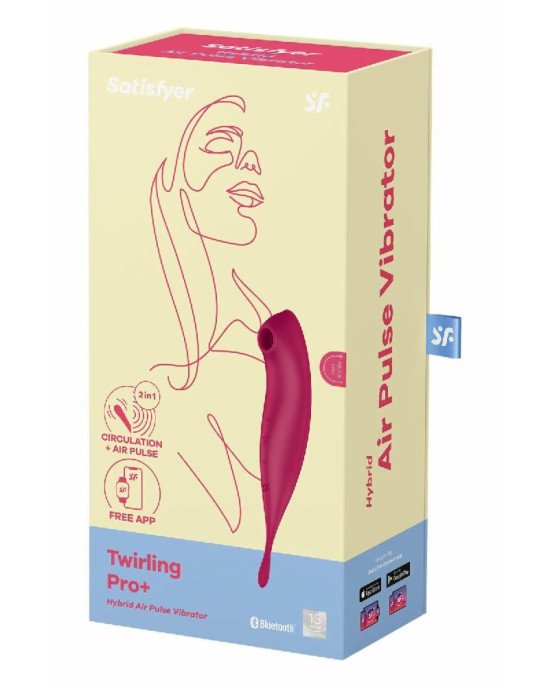 Смарт-вібратор для клітора з вакуумною стимуляцією Satisfyer Twirling Pro+ dark red Смарт-вібратор для клітора з вакуумною стимуляцією Satisfyer Twirling Pro+ dark red