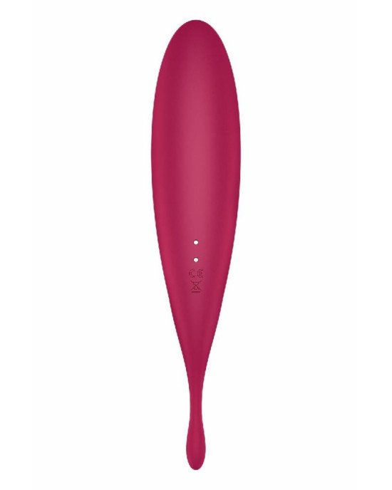 Смарт-вібратор для клітора з вакуумною стимуляцією Satisfyer Twirling Pro+ dark red Смарт-вібратор для клітора з вакуумною стимуляцією Satisfyer Twirling Pro+ dark red