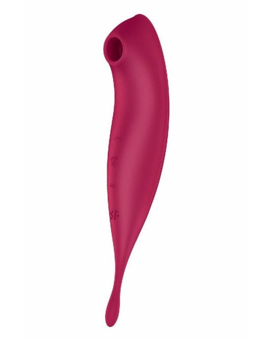 Смарт-вібратор для клітора з вакуумною стимуляцією Satisfyer Twirling Pro+ dark red Смарт-вібратор для клітора з вакуумною стимуляцією Satisfyer Twirling Pro+ dark red