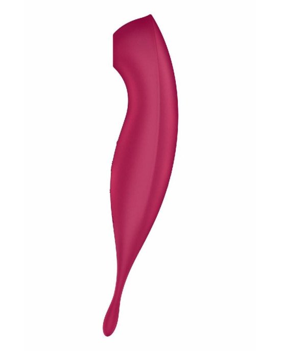 Смарт-вібратор для клітора з вакуумною стимуляцією Satisfyer Twirling Pro+ dark red Смарт-вібратор для клітора з вакуумною стимуляцією Satisfyer Twirling Pro+ dark red