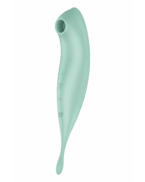 Смарт-вібратор для клітора з вакуумною стимуляцією Satisfyer Twirling Pro+ Mint Смарт-вібратор для клітора з вакуумною стимуляцією Satisfyer Twirling Pro+ Mint