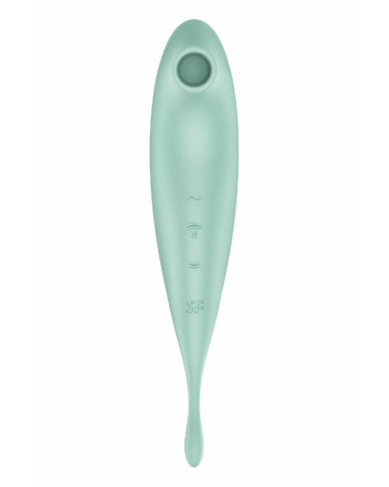 Смарт-вібратор для клітора з вакуумною стимуляцією Satisfyer Twirling Pro+ Mint Смарт-вібратор для клітора з вакуумною стимуляцією Satisfyer Twirling Pro+ Mint