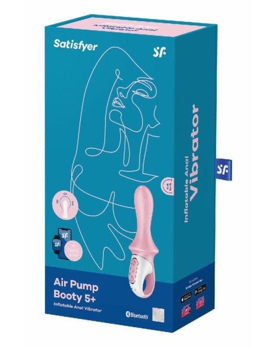 Анальний смарт-вібратор Satisfyer Air Pump Booty 5+, надувається