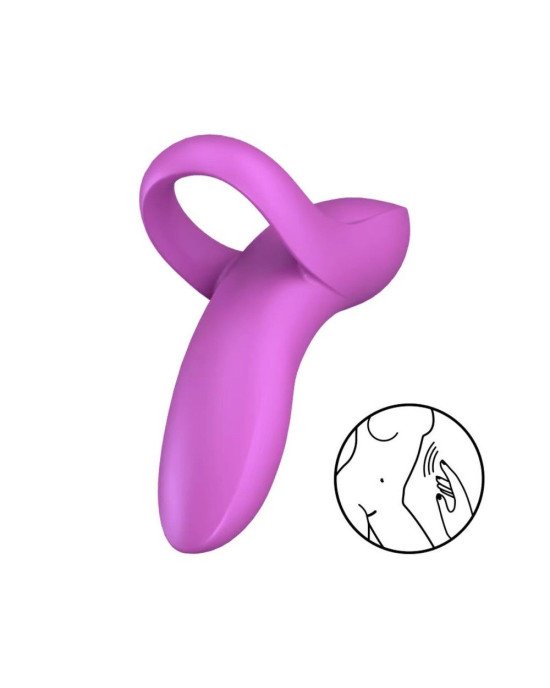 Вібратор на палець Satisfyer Bold Lover Dark Pink, гнучкий Вібратор на палець Satisfyer Bold Lover Dark Pink, гнучкий