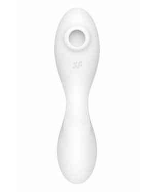 Вакуумний смарт-стимулятор із вібрацією Satisfyer Curvy Trinity 5 (White), керування зі смартфона