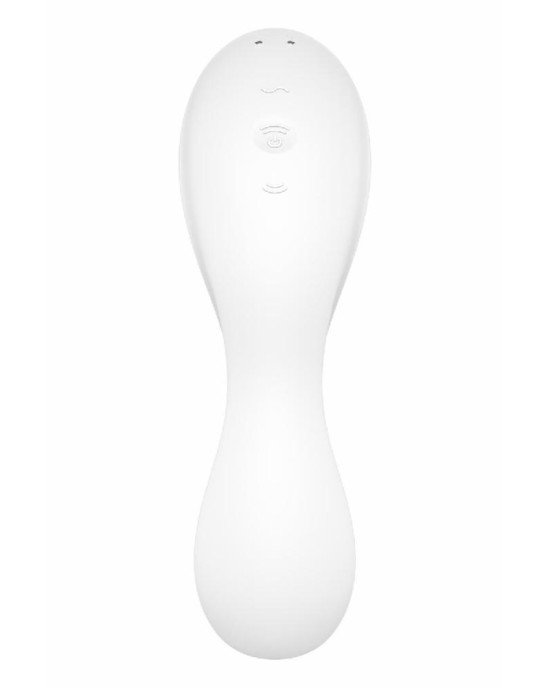 Вакуумний смарт-стимулятор із вібрацією Satisfyer Curvy Trinity 5 (White), керування зі смартфона Вакуумний смарт-стимулятор із вібрацією Satisfyer Curvy Trinity 5 (White), керування зі смартфона