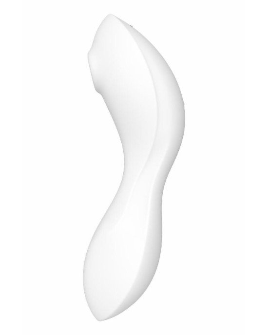 Вакуумний смарт-стимулятор із вібрацією Satisfyer Curvy Trinity 5 (White), керування зі смартфона Вакуумний смарт-стимулятор із вібрацією Satisfyer Curvy Trinity 5 (White), керування зі смартфона