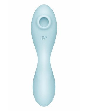 Вакуумний смарт-стимулятор із вібрацією Satisfyer Curvy Trinity 5 (Blue), керування зі смартфона