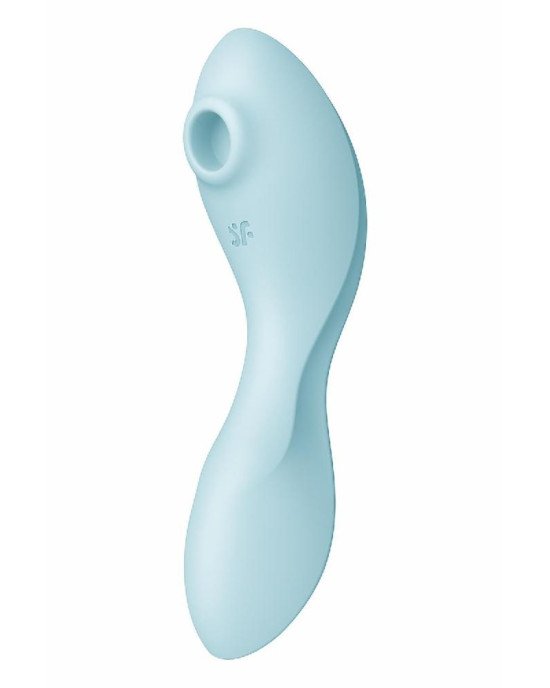 Вакуумний смарт-стимулятор із вібрацією Satisfyer Curvy Trinity 5 (Blue), керування зі смартфона Вакуумний смарт-стимулятор із вібрацією Satisfyer Curvy Trinity 5 (Blue), керування зі смартфона