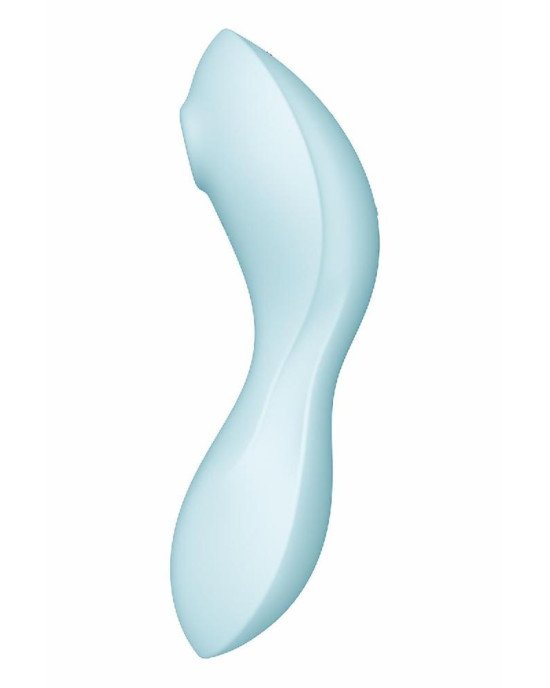 Вакуумний смарт-стимулятор із вібрацією Satisfyer Curvy Trinity 5 (Blue), керування зі смартфона Вакуумний смарт-стимулятор із вібрацією Satisfyer Curvy Trinity 5 (Blue), керування зі смартфона