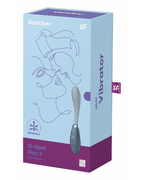 Вібратор Satisfyer G-Spot Flex 3 Grey, гнучкий стовбур із фіксацією положення Вібратор Satisfyer G-Spot Flex 3 Grey, гнучкий стовбур із фіксацією положення
