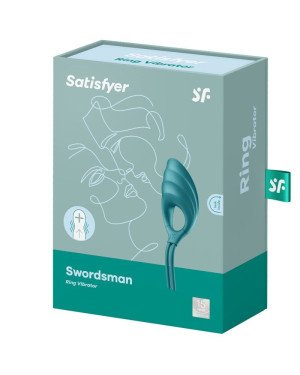 Ерекційне віброкільце-ласо Satisfyer Swordsman Green, міцна фіксація, 10 режимів, потужний мотор Ерекційне віброкільце-ласо Satisfyer Swordsman Green, міцна фіксація, 10 режимів, потужний мотор