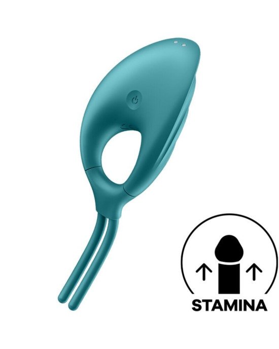 Ерекційне віброкільце-ласо Satisfyer Swordsman Green, міцна фіксація, 10 режимів, потужний мотор Ерекційне віброкільце-ласо Satisfyer Swordsman Green, міцна фіксація, 10 режимів, потужний мотор