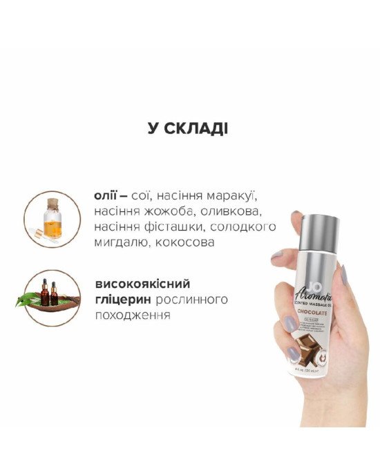 Натуральна масажна олія System JO Aromatix — Massage Oil — Chocolate 120 мл Натуральна масажна олія System JO Aromatix — Massage Oil — Chocolate 120 мл
