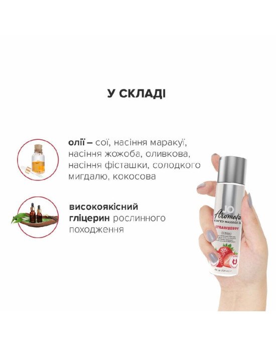 Натуральна масажна олія System JO Aromatix — Massage Oil — Strawberry 120 мл Натуральна масажна олія System JO Aromatix — Massage Oil — Strawberry 120 мл